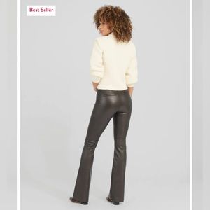 Spanx faux leather flares size small